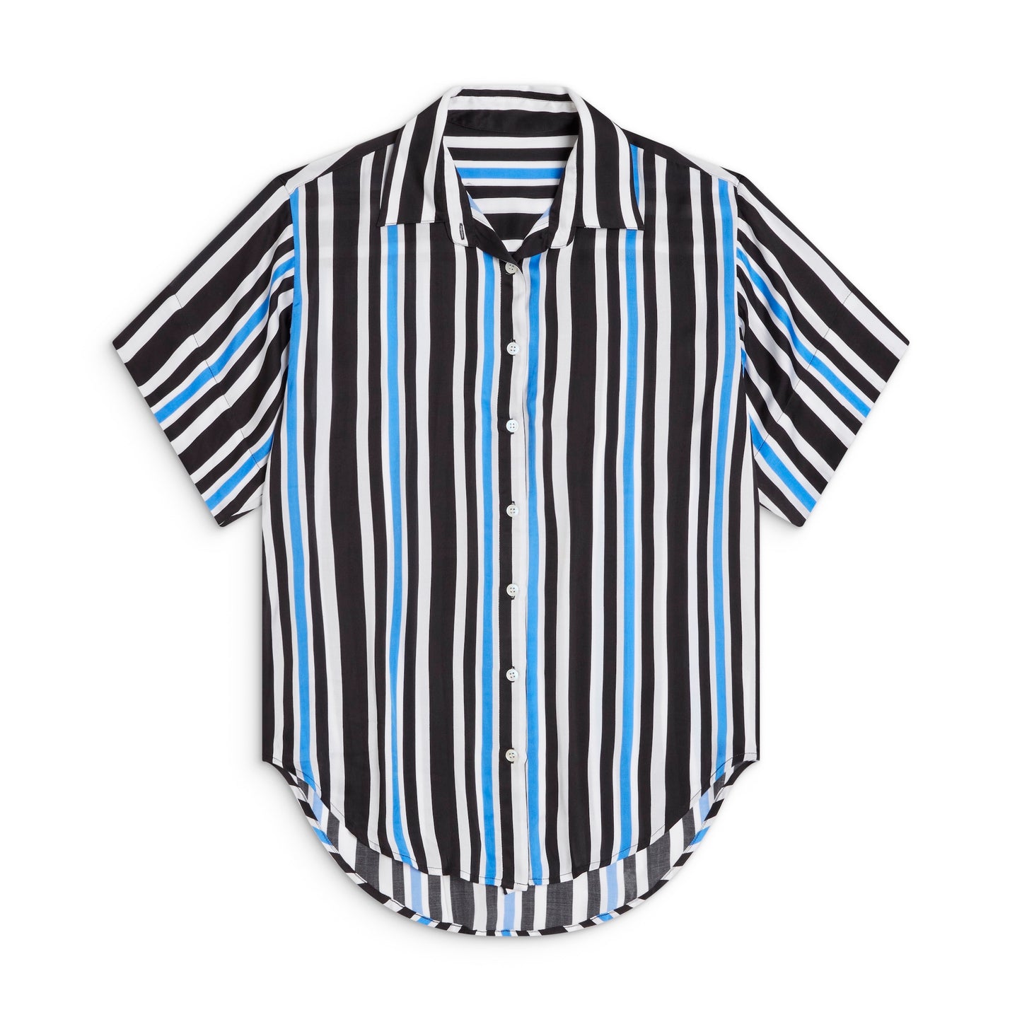 Sōlune Boyfriend Shirt — oversized satin collared button down shirt for sleeping and lounging