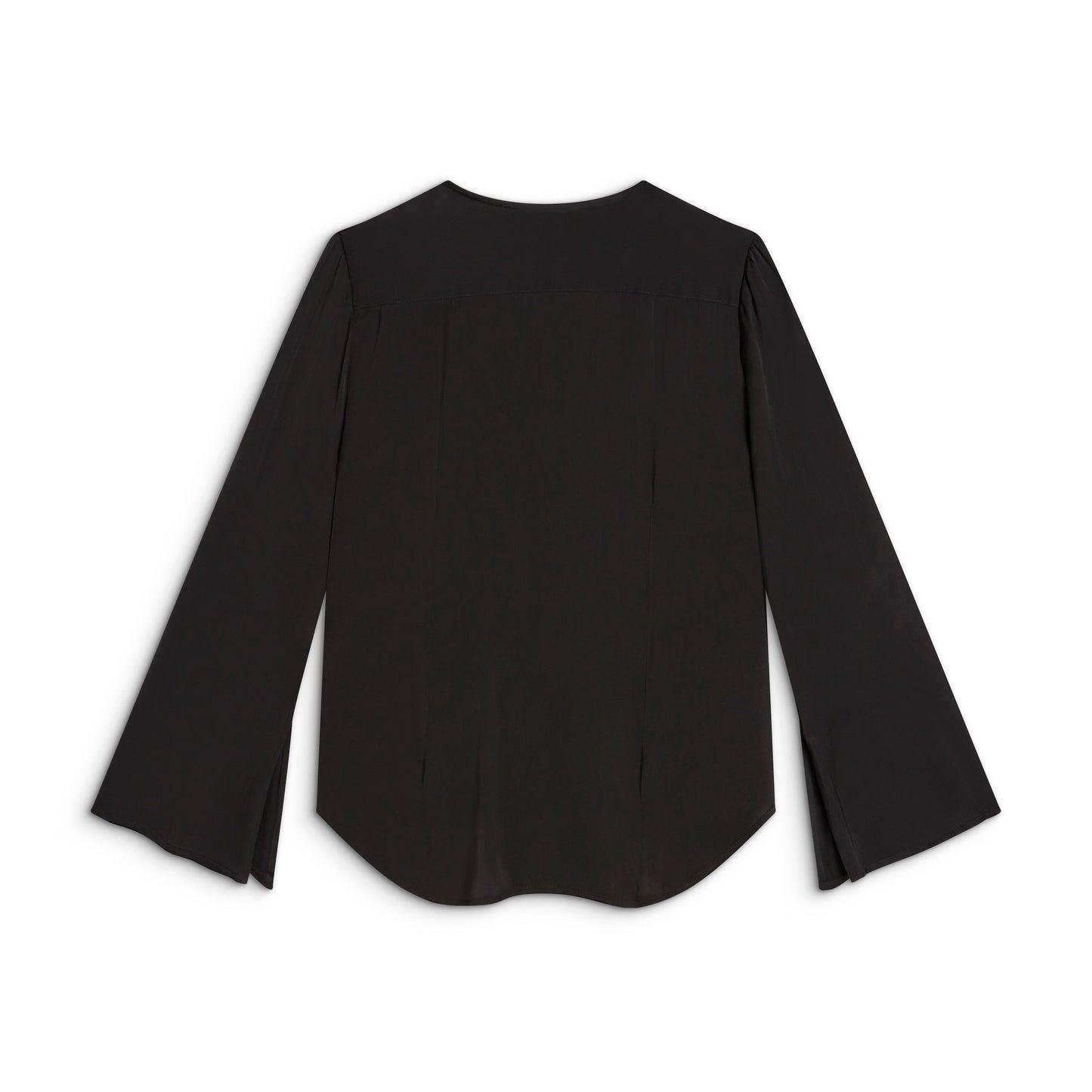 The Sōlune Muse Top Black — Y2K inspired black satin going-out top with lace-up front and kimono sleeves