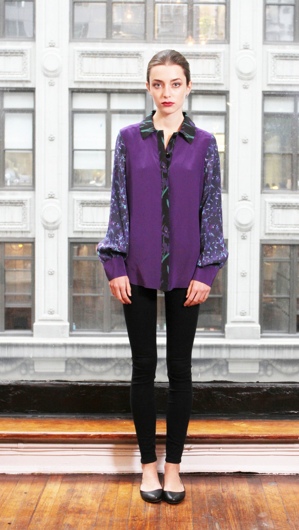 Francesca Mixed Media Blouse