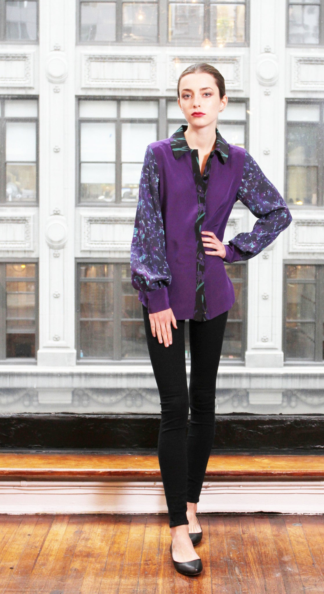 Francesca Mixed Media Blouse