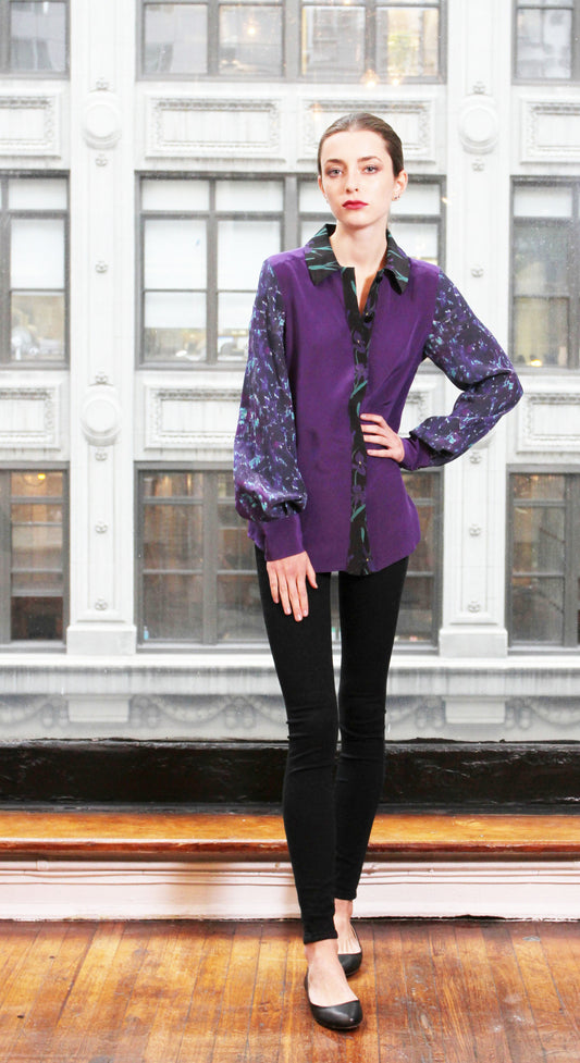 Francesca Mixed Media Blouse